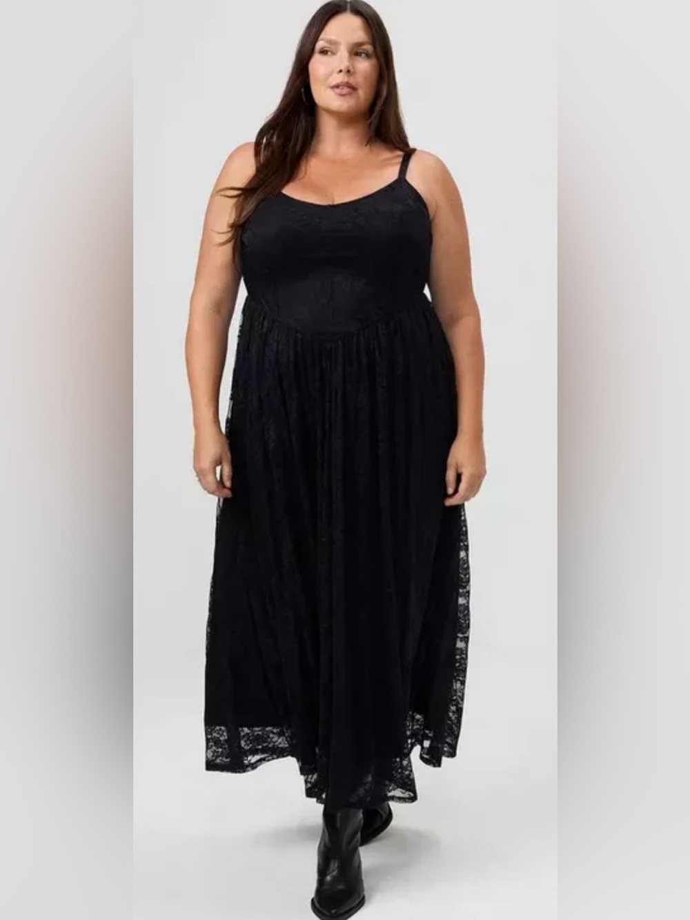 Torrid Black Floral Lace Maxi Dress Size 3/3X NWOT - Picture 5 of 12
